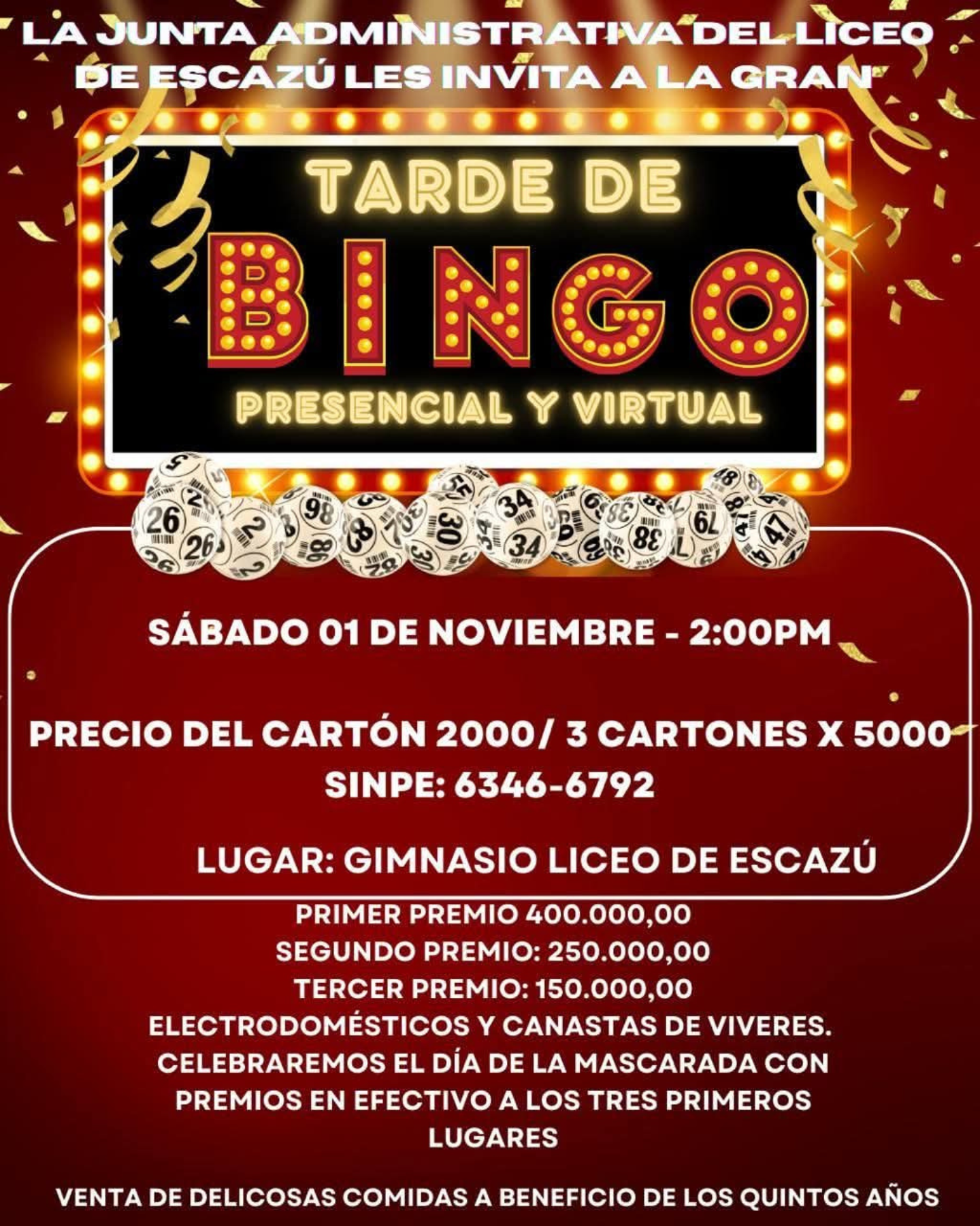 Gran Bingo Liceo de Escazú
